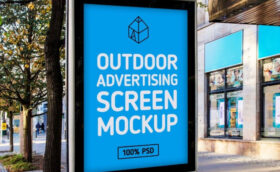 Outdoor Advertising Screen Mockup